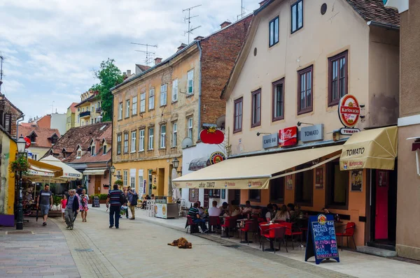 Zagreb Croatia July 2015 Street Ivana Racica Croatian Capital Zagreb — Stock Fotó