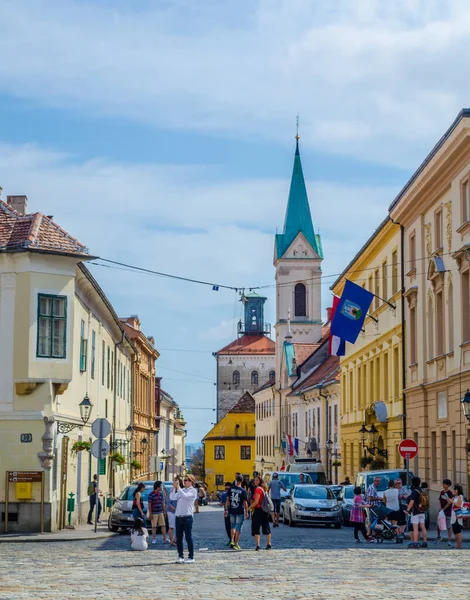 Zagreb Croatia July 2015 Cirilometodska Street Leads Famous Mark Church — 图库照片