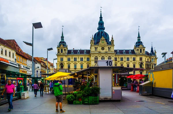 Graz Austria Julio 2015 Plaza Ciudad Principal Hauptplatz Graz Austria —  Fotos de Stock