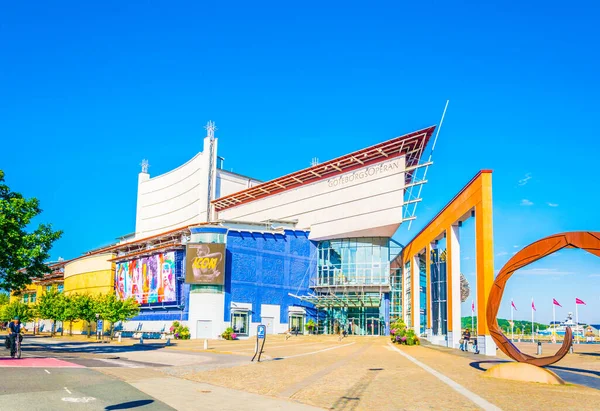 GOTEBORG, SWEDEN, 25 AĞUSTOS 2016: İsveç 'teki gotik opera binasının manzarası