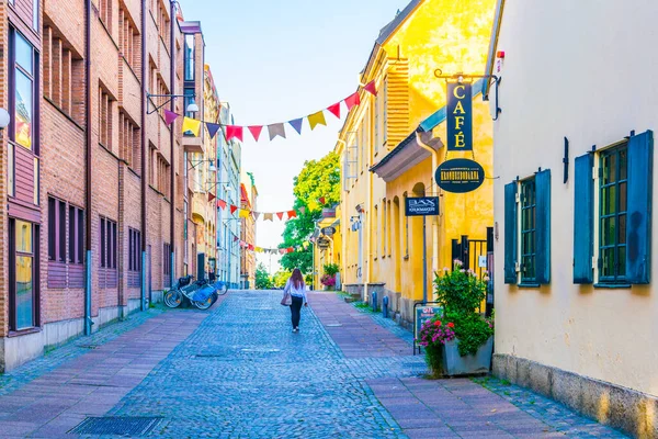 GOTEBORG, SWEDEN, 25 AĞUSTOS 2016: Goteborg İsveç 'te bir sokak manzarası