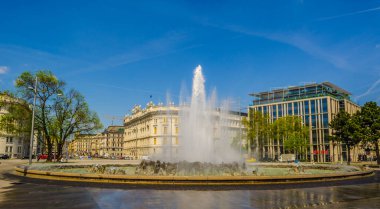 VIENNA, AUSTRIA, MAY 28, 2015: view of the monument expressing gratitude to red army which helped preserve peace in europe in wien