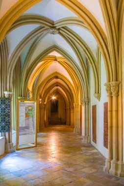 KLOSTERNEUBURG, AUSTRIA, MAY 26, 2016: Corridor of the Monastery church in Klosterneuburg near Vienna, Austria