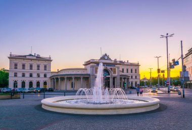 WROCLAW, POLAND, 27 Mayıs 2017: Wroclaw Swiebodzki eski tren istasyonu, Polonya