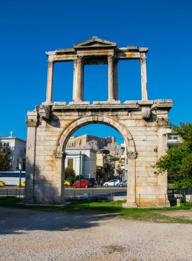 Yunanistan 'ın Atina kentinin Hadrian kapısı