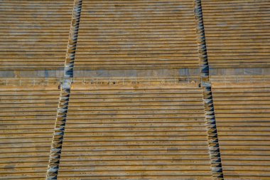 Atina 'daki Panathenaic Stadyumu veya Kallimaro' daki koltukların ayrıntıları