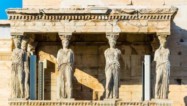 caryatides, Akropolis Atina, Yunanistan