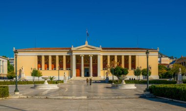 Building of the National & Kapodistrian University of Athens in Panepistimio is one of the landmarks of Athens