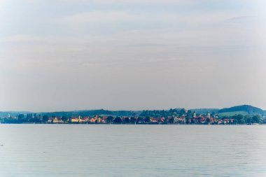 Alman şehri Lindau 'nun Panorama' sı Bregenz, Avusturya 'dan Bodensee Gölü' nde yer almaktadır.