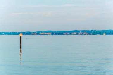 Alman şehri Lindau 'nun Panorama' sı Bregenz, Avusturya 'dan Bodensee Gölü' nde yer almaktadır.