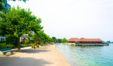 Rorschach, Switzerlan yakınlarında bir banyo kulübesi.
