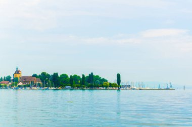 Bodensee lak 'ta yer alan İsviçre şehri Arbon' un panoraması