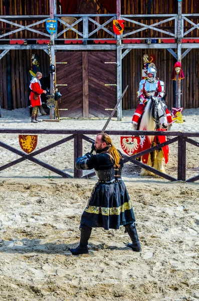 Detenice Czech Republic April 2015 Knight Show Taking Place Detenice — Stock Photo, Image