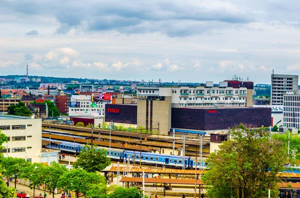 Brno Czech Republic May 2015 Aerial View Brno Taken Petrov — Stock Photo, Image