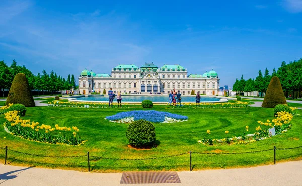 Vienna Austria May 2015 Belvedere Palace Cloudy Day Rain Vienna — Zdjęcie stockowe