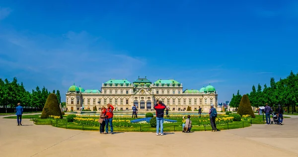 Vienna Austria May 2015 Belvedere Palace Cloudy Day Rain Vienna — Stock Photo, Image