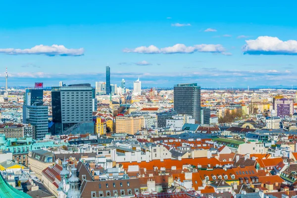 Viena Austria Febrero 2016 Vista Aérea Viena Con Donauturm Prater —  Fotos de Stock