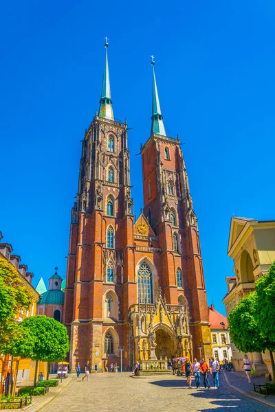 Wroclaw Poland May 2017 Cathedral Square Central Wroclaw Poland — Stockfoto