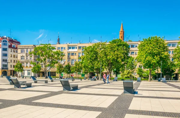 WROCLAW, POLAND, 28 Mayıs 2017: Wroclaw Polonya 'nın merkezindeki Targ Meydanı