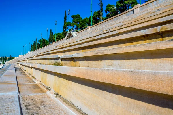 Detalhe Assentos Estádio Panathenaic Kallimaro Atenas — Fotografia de Stock