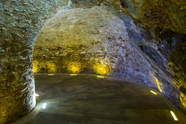 panathenaic spor stadyumu tüneli Atina Yunanistan 'daki atletler için