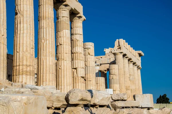 Detail Parthenon Monument Athens Greece — стоковое фото