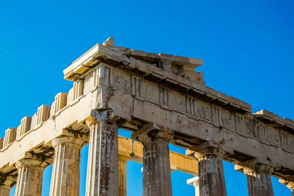 Detail Parthenon Monument Athens Greece — стоковое фото