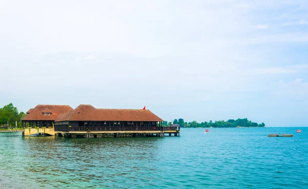 Rorschach, Switzerlan yakınlarında bir banyo kulübesi.