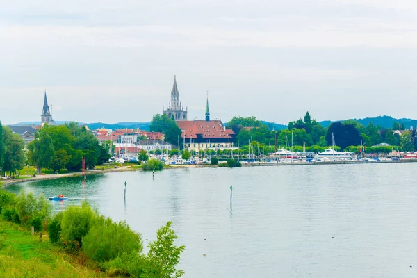 Panorama German City Konstanz Situated Bodensee Lak — Stock Fotó