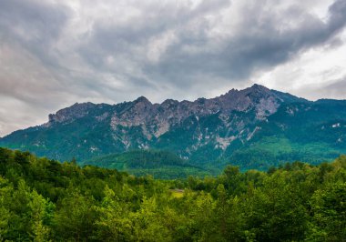 Lihtenştayn üzerindeki Alplerin görüntüsü.
