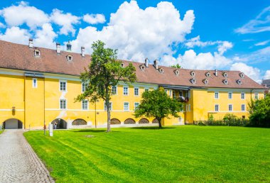 Avusturya, Tirol 'deki Hall' daki eski milli nane manzarası.