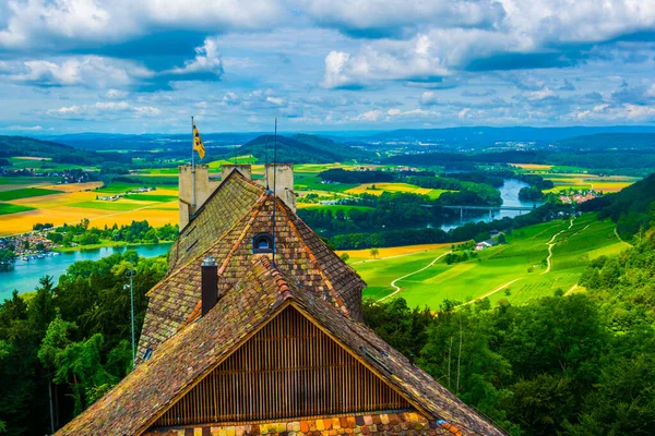 Zamek Hohenklingen Położony Wzgórzu Nad Miastem Stein Rhein Szwajcarii — Zdjęcie stockowe
