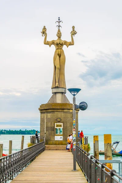 Vista Famosa Estatua Giratoria Situada Puerto Konstanz Bodensee Alemania — Foto de Stock