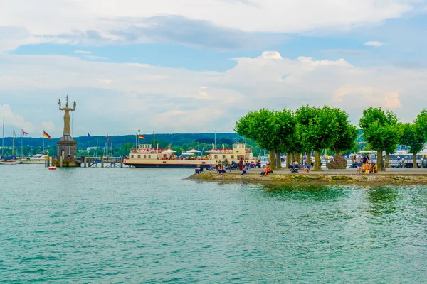 View Port Konstanz Famous Revolving Statue Bodensee Germany — Stock fotografie