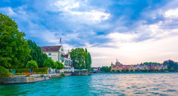 View Lakeside Promenade German City Konstanz — Zdjęcie stockowe
