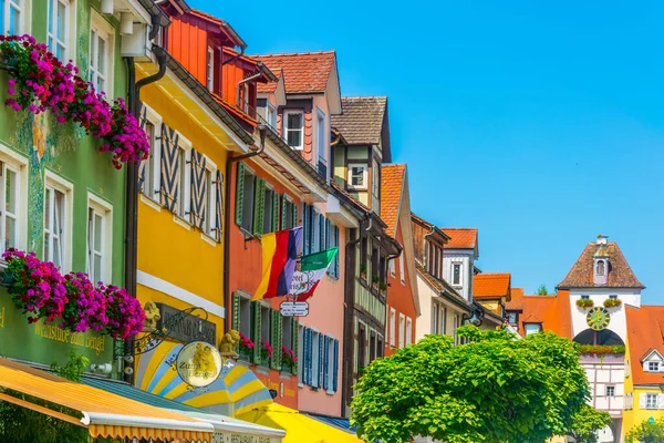 Colorful Facades Houses German City Meersbur — стокове фото
