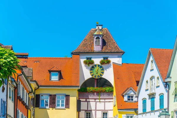Kolorowe Fasady Domów Niemieckim Mieście Meersbur — Zdjęcie stockowe
