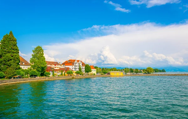 Kilátás Langenargen Város Partján Található Bodensee Németországban — Stock Fotó