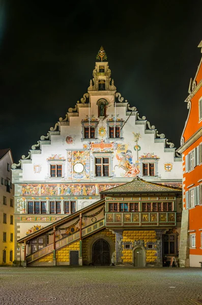 View Decorated Townhall German City Linda — Stockfoto