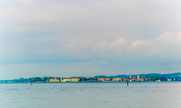 Panorama German City Lindau Situated Bodensee Lake Bregenz Austri — Photo