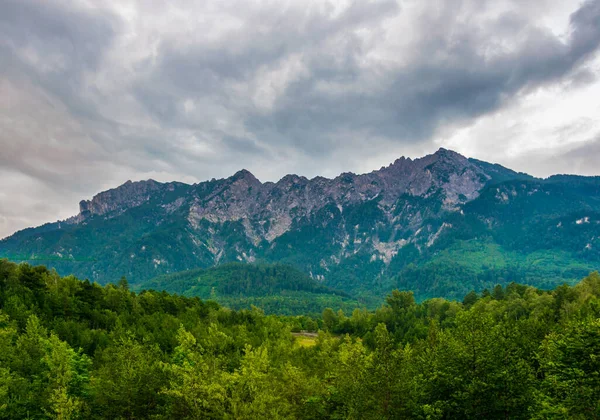 Lihtenştayn üzerindeki Alplerin görüntüsü.