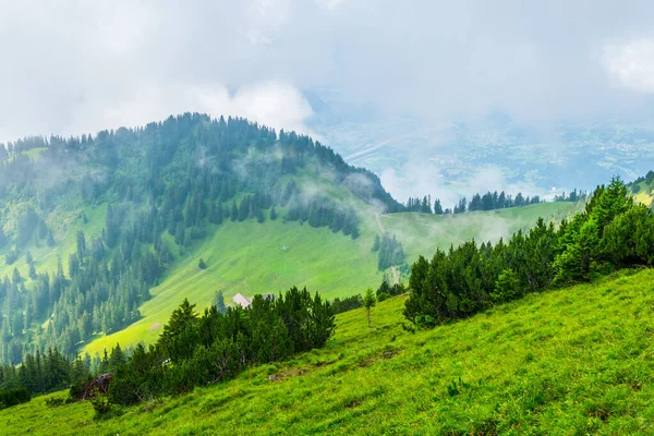 Lihtenştayn 'daki Alpler' in görüntüsü