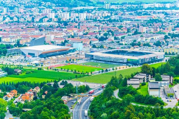 Aerial View Football Stadium Innsbruck Austria — 스톡 사진