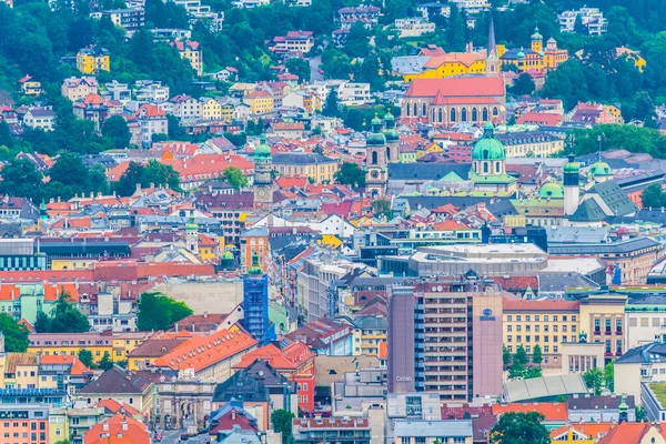 Aerial View Old Town Austrian City Innsbruck — Stockfoto