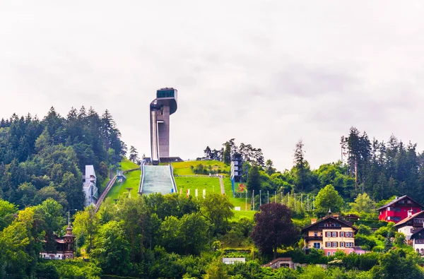 Bergisel Ski Jump Stadium Θέα Την Πόλη Innsbruck Στην Αυστρία — Φωτογραφία Αρχείου