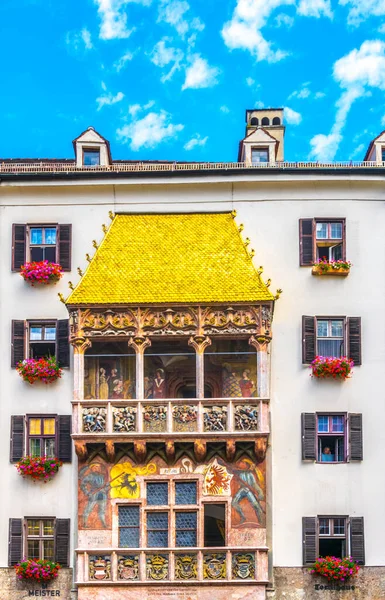 Detail Famous Goldenes Dachl Innsbruck Austria — Stock Photo, Image