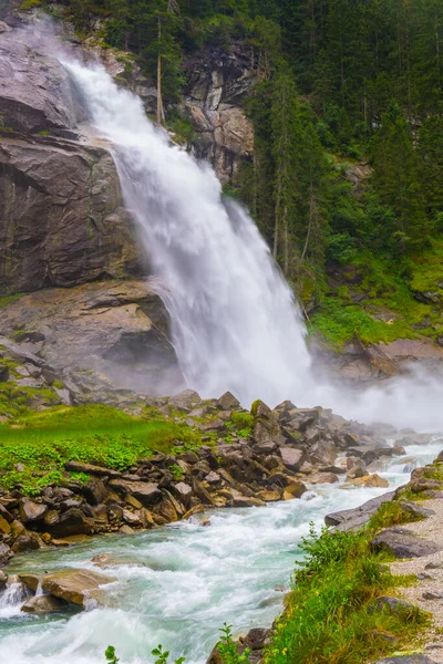 Вид Водопад Криль Который Является Самым Высоким Водопадом Австрии — стоковое фото