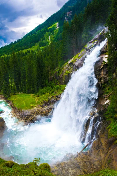 View Krimml Waterfall Which Highest Waterfall Austria — стоковое фото