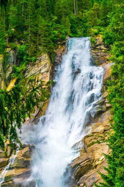 View Krimml Waterfall Which Highest Waterfall Austria — стоковое фото