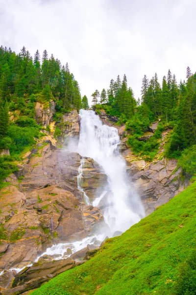 View Krimml Waterfall Which Highest Waterfall Austria — стоковое фото